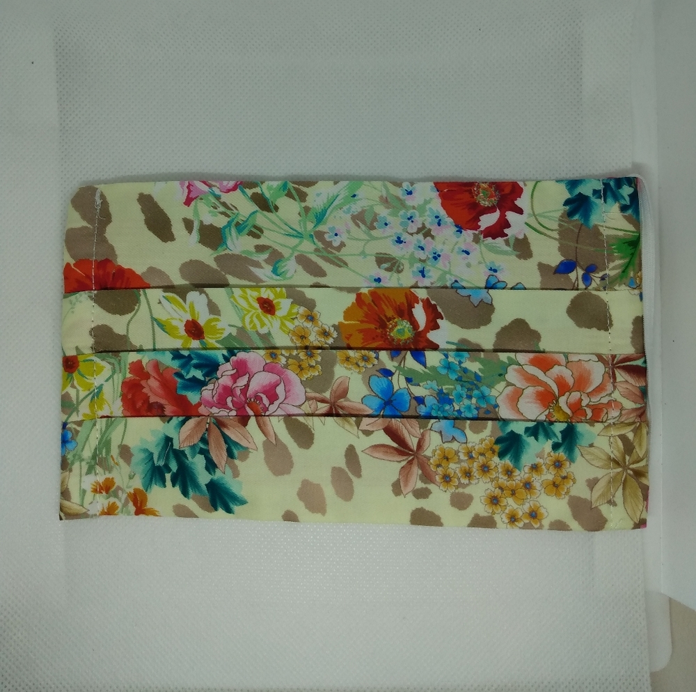 Johnny Was Face Mask Yellow Floral